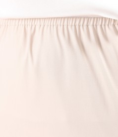 Jupa furou din saten elastic cu dantela