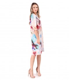 Rochie eleganta din voal imprimat