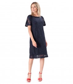 Rochie eleganta din dantela cu bumbac cu motive florale