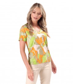 Bluza din jerse elastic de viscoza